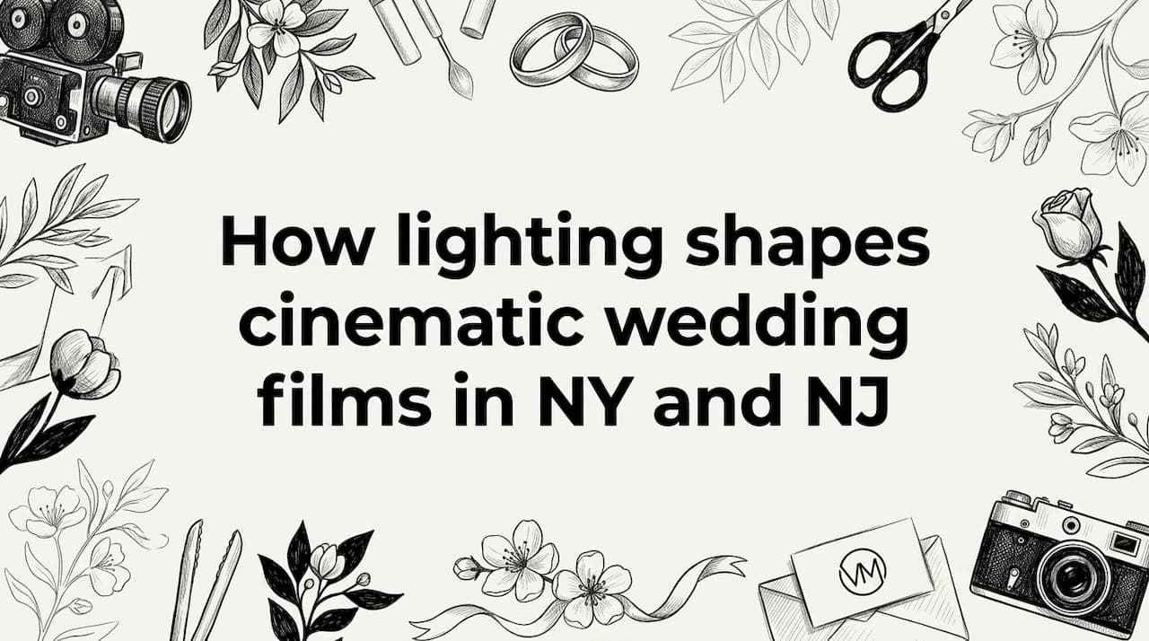 How lighting shapes cinematic wedding films in NY and NJ