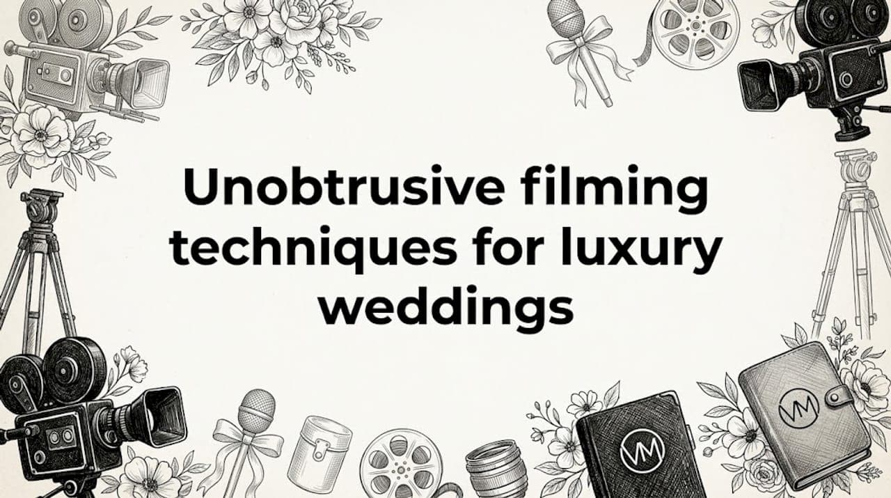 Unobtrusive filming techniques for luxury weddings