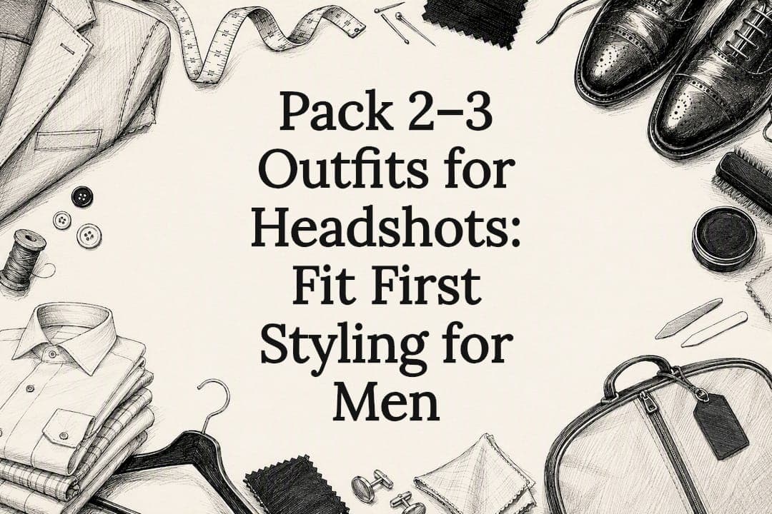 Pack 2–3 Outfits for Headshots: Fit First Styling for Men