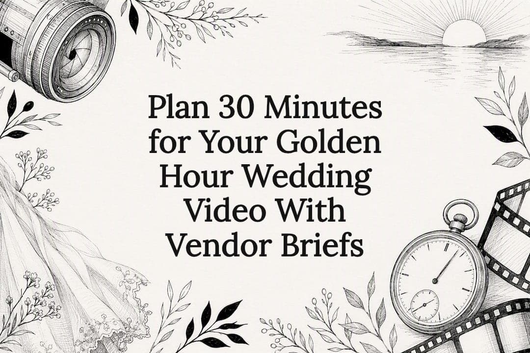 Plan 30 Minutes for Your Golden Hour Wedding Video With Vendor Briefs