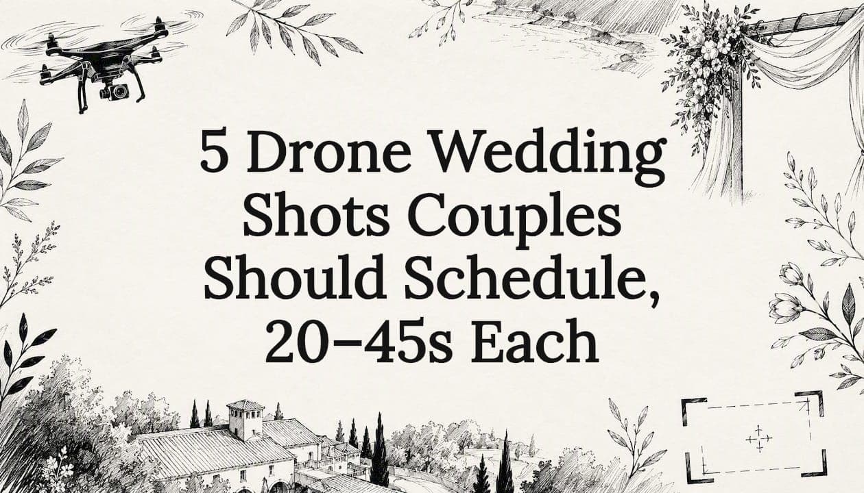 5 Drone Wedding Shots Couples Should Schedule, 20–45s Each