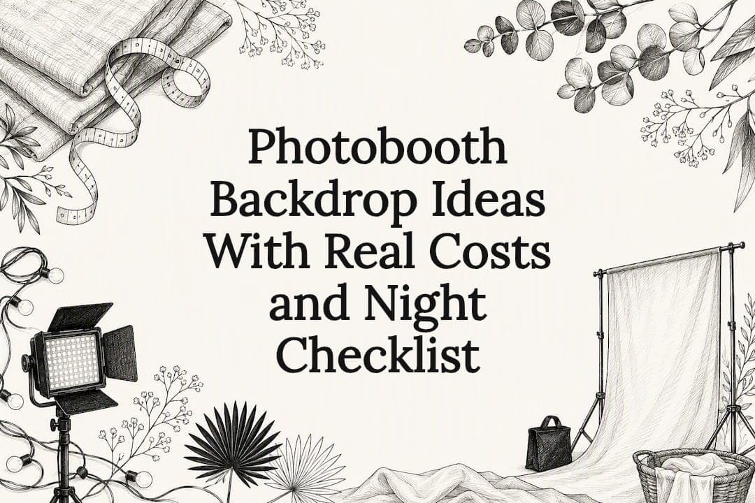 Photobooth Backdrop Ideas With Real Costs and Night Checklist